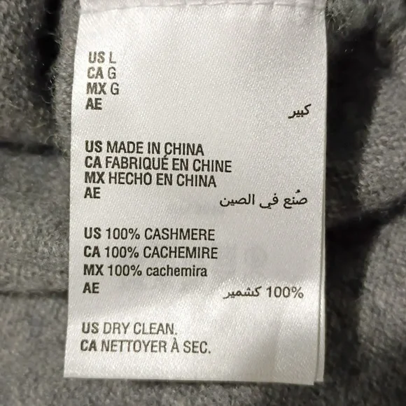 Charter Club Luxury Gray 100%cashemere Suether Women Size L - Picture 8 of 8